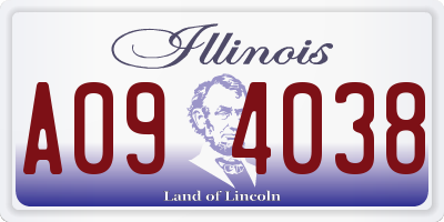 IL license plate A094038