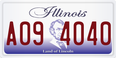 IL license plate A094040