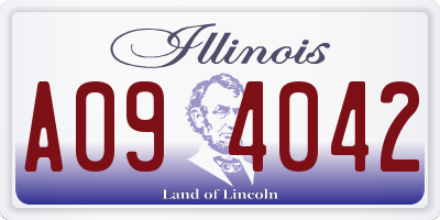 IL license plate A094042