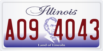 IL license plate A094043