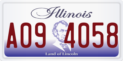 IL license plate A094058