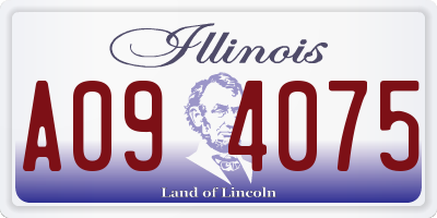 IL license plate A094075