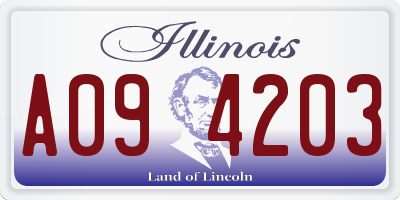 IL license plate A094203