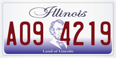 IL license plate A094219