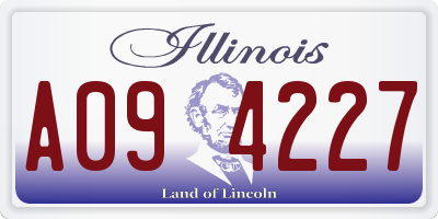 IL license plate A094227