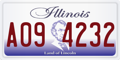 IL license plate A094232
