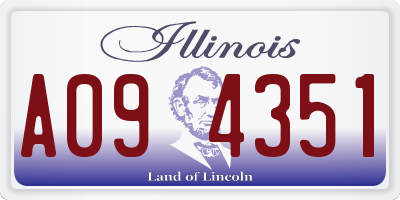 IL license plate A094351