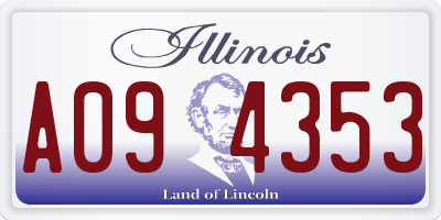 IL license plate A094353