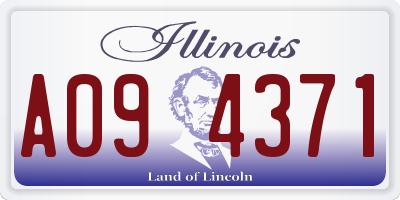 IL license plate A094371