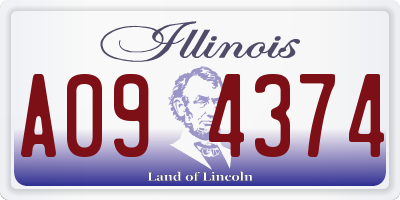 IL license plate A094374