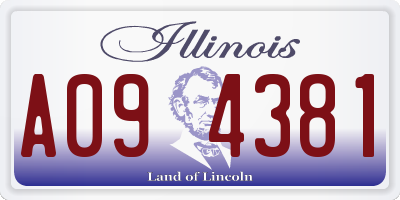 IL license plate A094381