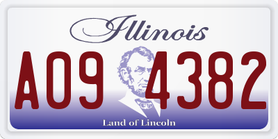 IL license plate A094382