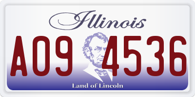 IL license plate A094536