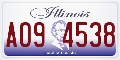 IL license plate A094538