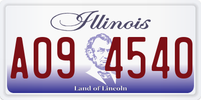 IL license plate A094540