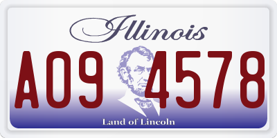 IL license plate A094578