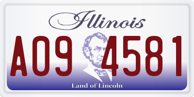 IL license plate A094581