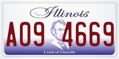 IL license plate A094669