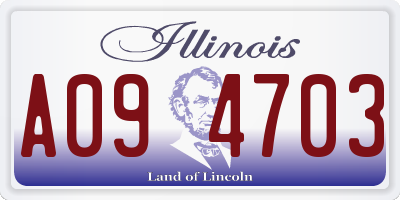 IL license plate A094703