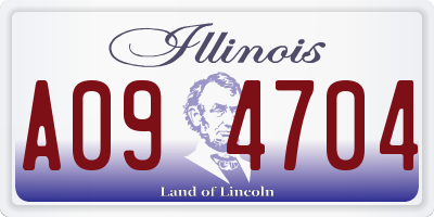 IL license plate A094704