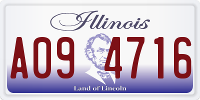 IL license plate A094716