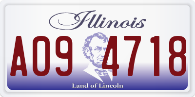 IL license plate A094718