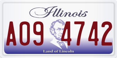 IL license plate A094742