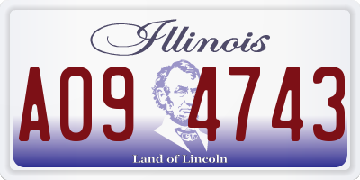IL license plate A094743