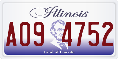 IL license plate A094752