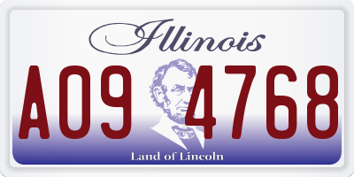 IL license plate A094768