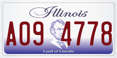 IL license plate A094778