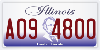 IL license plate A094800