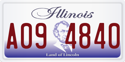 IL license plate A094840