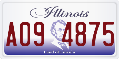 IL license plate A094875
