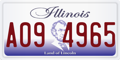 IL license plate A094965