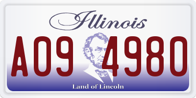 IL license plate A094980