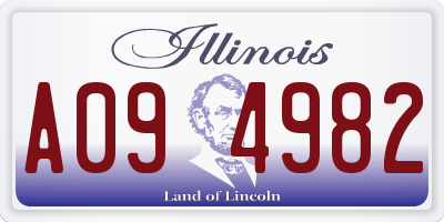 IL license plate A094982