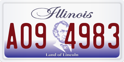 IL license plate A094983