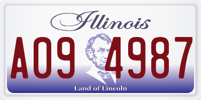 IL license plate A094987