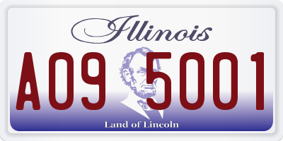 IL license plate A095001
