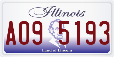 IL license plate A095193