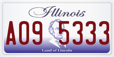 IL license plate A095333