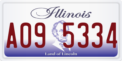 IL license plate A095334
