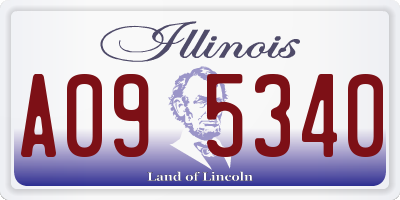 IL license plate A095340