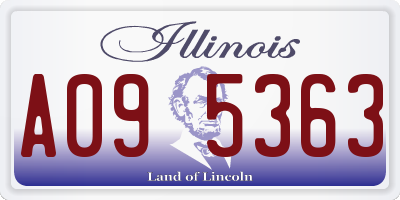IL license plate A095363