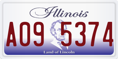 IL license plate A095374