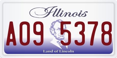 IL license plate A095378