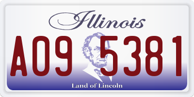 IL license plate A095381