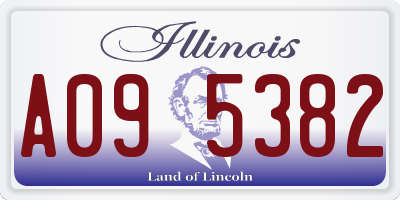 IL license plate A095382