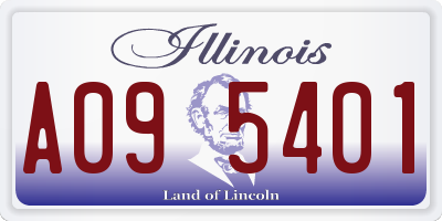IL license plate A095401